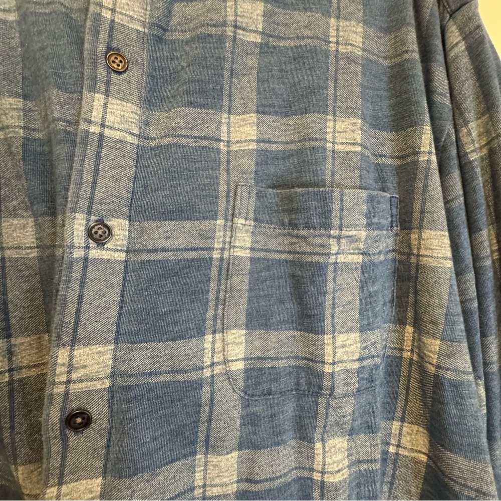 Peter Millar Larimer Indigo Knit Plaid Long sleeve Cotton Button Shirt XXL - Picture 7 of 12